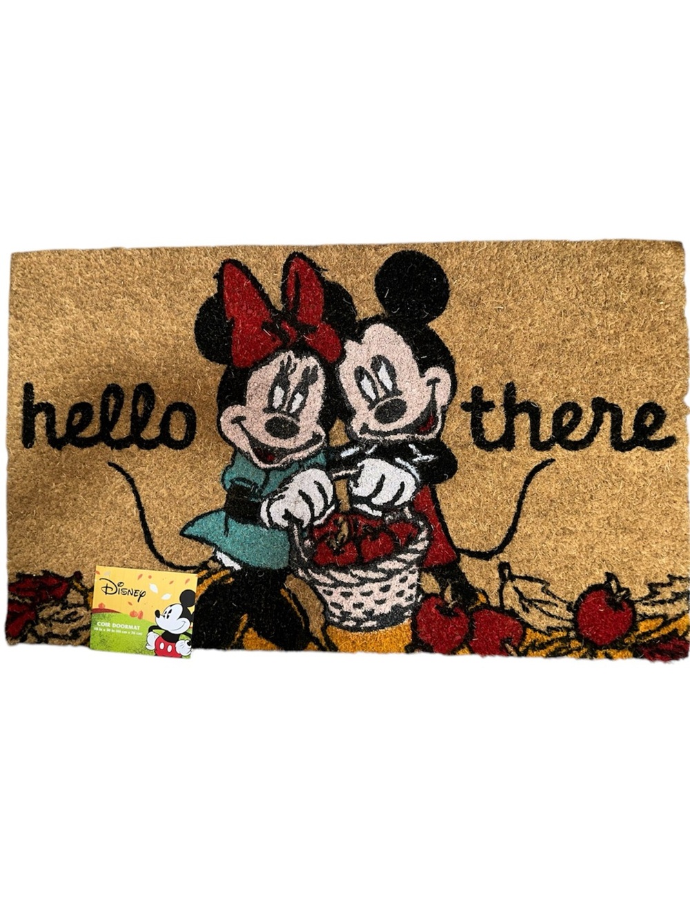 Disney Mickey & Minnie Coir Doormat with Red Accents